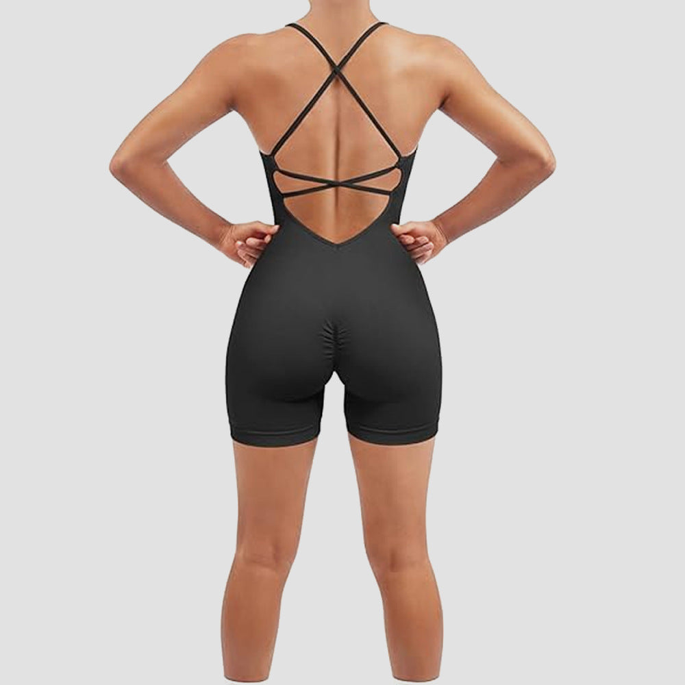 Seamless Sexy Peach Hip One-Piece Fitness Outfit - Be Active Gear