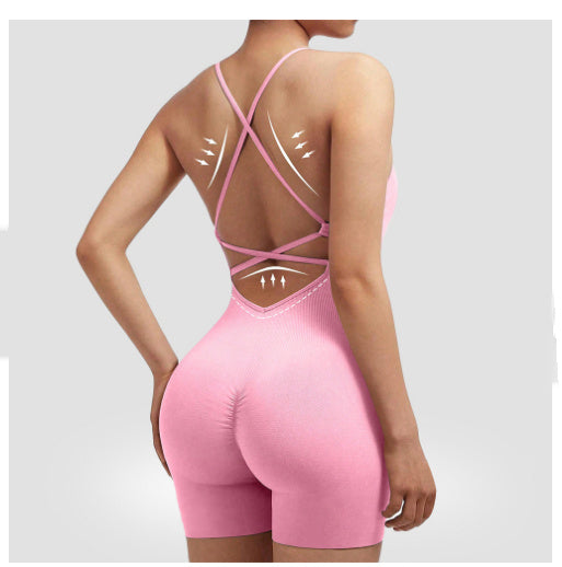 Seamless Sexy Peach Hip One-Piece Fitness Outfit - Be Active Gear