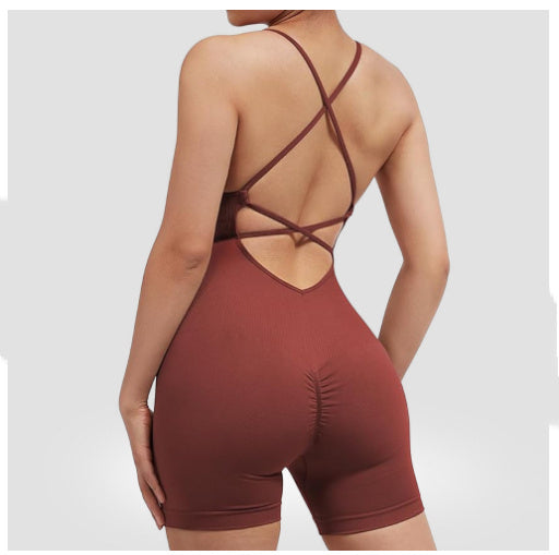 Seamless Sexy Peach Hip One-Piece Fitness Outfit - Be Active Gear